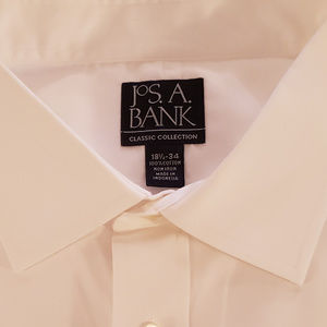 Jos. A. Bank French Cuff Dress Shirt White 18.5/34